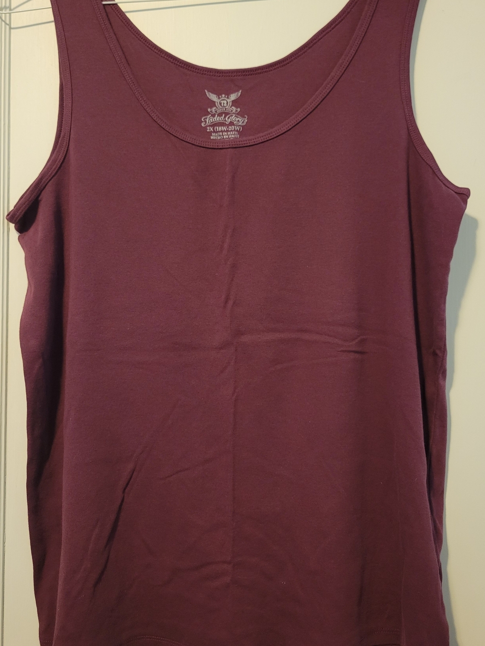 Faded Glory Women's Deep Plum Scoop Neck Tank
